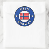 Oslo Noorwegen Ronde Sticker (Tas)