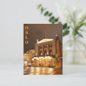 Oslo, Noorwegen 's nachts Briefkaart (Staand voorkant)