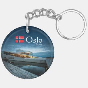 Oslo Noorwegen Souvenir Sleutelhanger