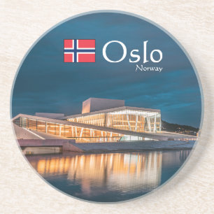 Oslo Noorwegen Souvenir Zandsteen Onderzetter