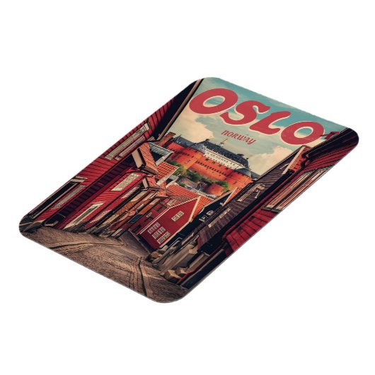Oslo Noorwegen souvenirs en geschenken Magneet (Linkerzijde)