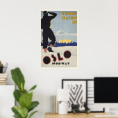 Oslo Norvège Affiche Vintage - Impression encadrée (Bureau à domicile)