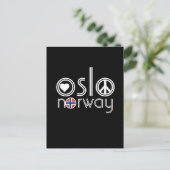 Oslo Norvège Love Peace Carte postale 1 (Debout devant)