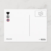 Oslo Norvège Love Peace Carte postale 1 (Dos)