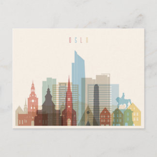 Oslo, Norway | City Skyline Briefkaart