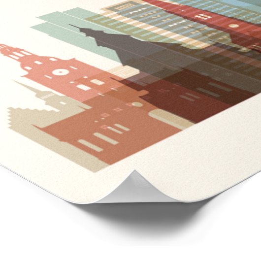 Oslo, Norway | City Skyline Poster (Hoek)