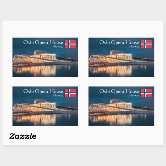 Oslo Opera House Rechthoekige Sticker (Vel)