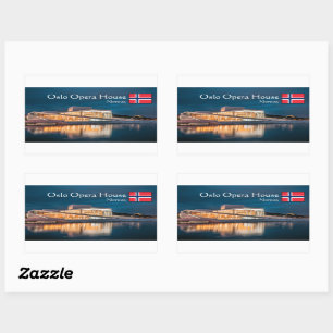 Oslo Opera House Rechthoekige Sticker