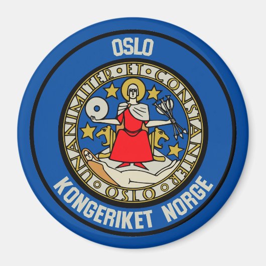 Oslo Round Emblem Magneet (Voorkant)