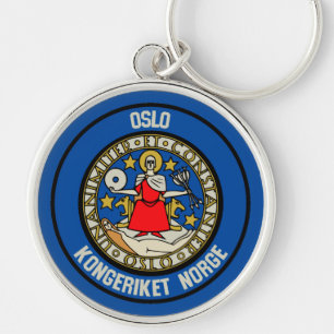 Oslo Round Emblem Sleutelhanger