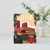 Oslo, stadhuis, Noorwegen Briefkaart (Staand voorkant)