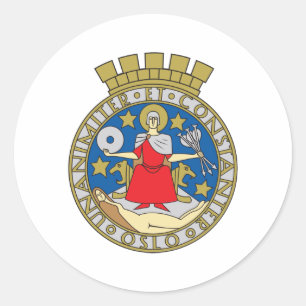 Oslo-wapenschild Ronde Sticker