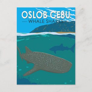Oslob Cebu Filipijnen Walvis Shark Travel Briefkaart