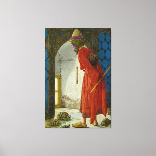 Osman Hamdi Bey De schildpad trainer (1900) Canvas Afdruk (Voorkant)