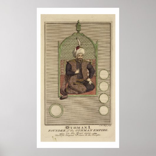 Osman I (1259-1326) oprichter van het Ottomaanse R Poster (Voorkant)