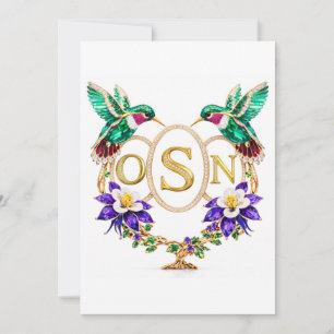 OSN Kolibrie Huwelijk Aangepaste Letters CO Kaart