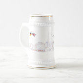 Osnabrück Garrison Commemorative White Stein Bierpul (Voorkant links)