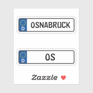 Osnabruck kennzeichen, German Car License Bord Sticker