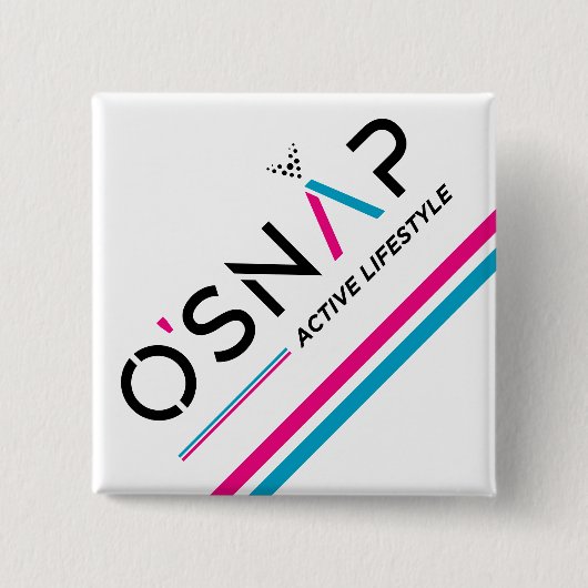 O'Snap angled Vierkante Button 5,1 Cm (Voorkant)