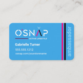 O'Snap Blue Rectangle Visitekaartje