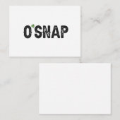 O'Snap Grappige Ierse St. Patrick's Dag Cadeau Notitiekaartje (Voorkant / Achterkant)