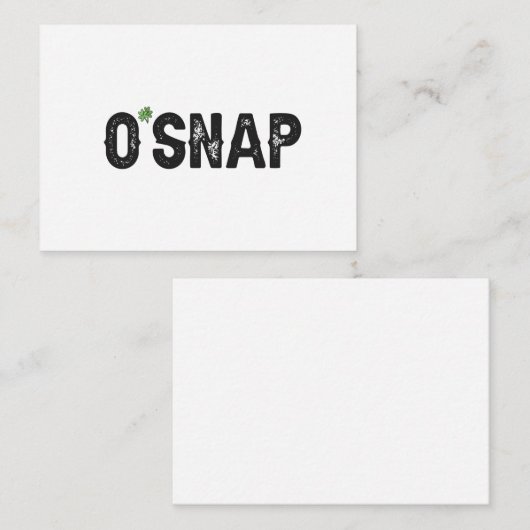 O'Snap Grappige Ierse St. Patrick's Dag Cadeau Notitiekaartje (Voorkant / Achterkant)