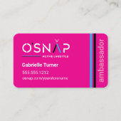 O'Snap Magenta Rectangle Visitekaartje (Voorkant)