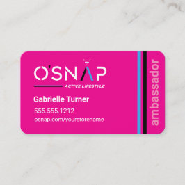 O'Snap Magenta Rectangle Visitekaartje