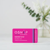 O'Snap Magenta Rectangle Visitekaartje (Staand voorkant)