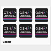 O'Snap vraag het me Vierkante Sticker (Vel)