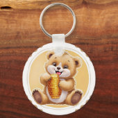 oso comiendo miel sleutelhanger (Achterkant)