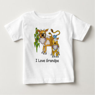 OSO Cute "I Love Grandpa" Koe Baby Romper