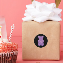 Oso de Goma Purpura Ronde Sticker