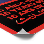 OSPAAAL Poster 15 jaar solidariteit op drie (Hoek)