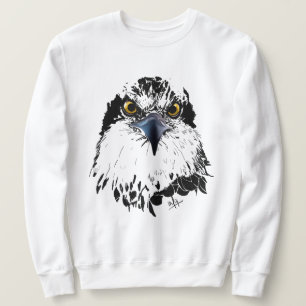 Osprey Drawing Black and White Pierting Eyes Trui