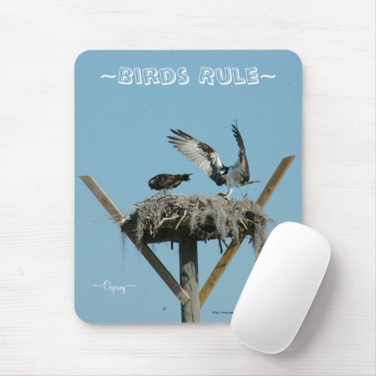 Osprey hawk nest Mousepad Muismat (Met muis)
