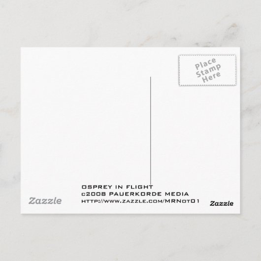 Osprey in Flight Briefkaart (Achterkant)