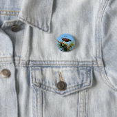 Osprey in het wild ronde button 3,2 cm (In situ)