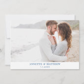 Osprey Point Inn Rock Hall MD Elegante bruiloft Save The Date (Achterkant)