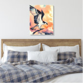 Osprey Stretches Canvas Afdruk (Insitu (Slaapkamer))
