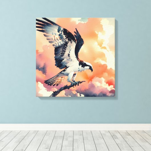 Osprey Stretches Canvas Afdruk (Insitu (Houten vloer))