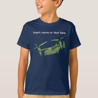 Osprey-vliegtuig met ruimte voor naam t-shirt