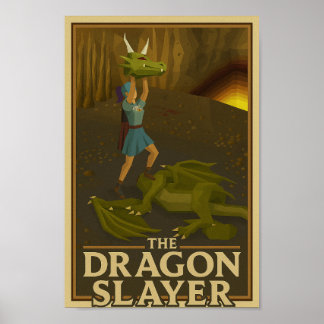 OSRS (Old School RuneScape) Dragon Slayer Overwinn Poster