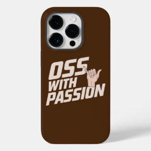 Oss met passie Braziliaanse Jiu Jitsu Martial Arts Case-Mate iPhone 14 Pro Hoesje