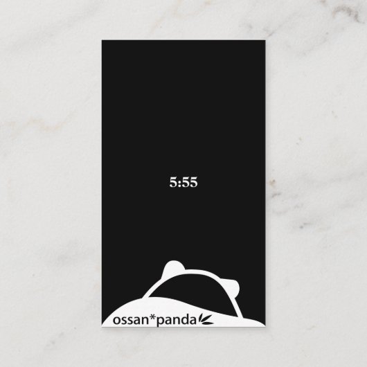 ossan*panda bear message visitekaartje (Achterkant)