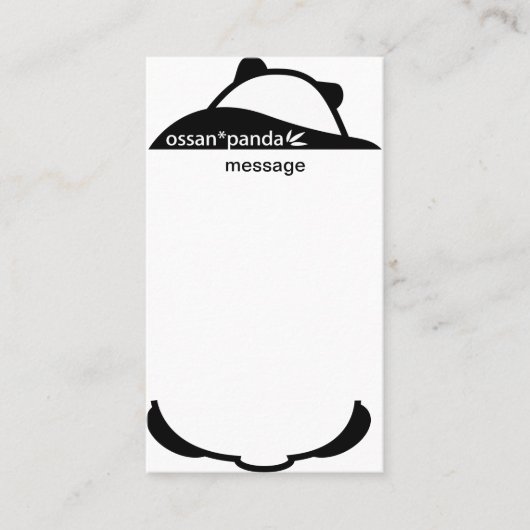 ossan*panda bear message visitekaartje (Voorkant)