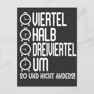 Ossi Ostdeutsche Uhrzeit Ossi Viertel Halb Um Uhr Briefkaart
