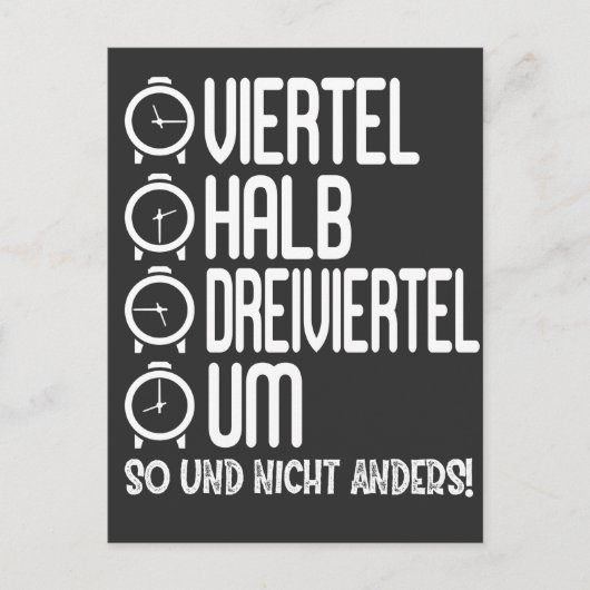 Ossi Ostdeutsche Uhrzeit Ossi Viertel Halb Um Uhr Briefkaart (Voorkant)