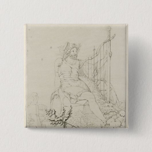 Ossian, 1804-5 vierkante button 5,1 cm (Voorkant)