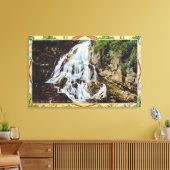 Ossipee Mountain Park Uitzicht van Bridal Veil Canvas Afdruk (Insitu (Woonkamer))